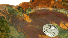 El Yapımı Seramik Lavabo - Sonbahar Yaprağı Formunda 1