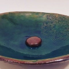 El Yapımı Seramik Lavabo - Geometrik Dekorlu 1