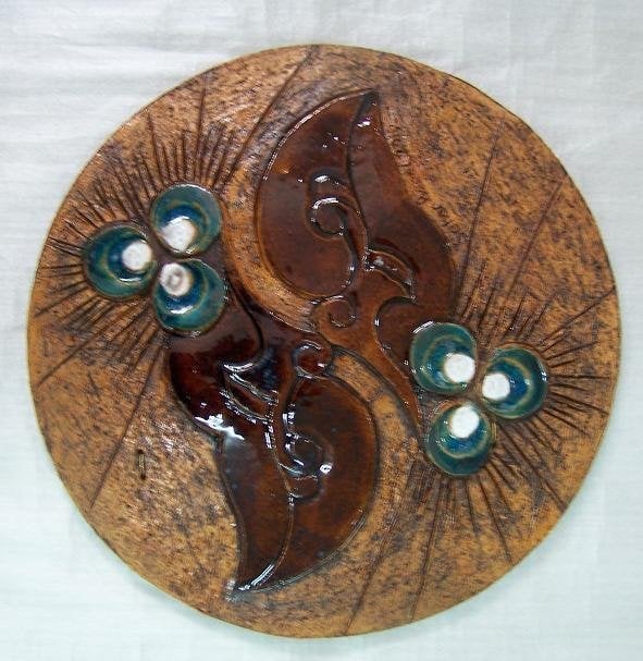 El Yapımı Seramik Pano - Ying Yang Rumi  Çintemani