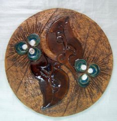 El Yapımı Seramik Pano - Ying Yang Rumi  Çintemani