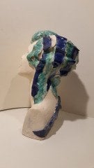 Seramik Heykel - Saçı Balıklı Beyaz Kadın