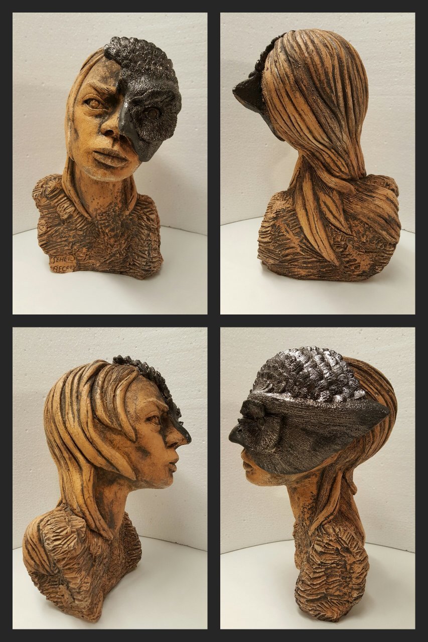 Seramik Heykel - Baykuş Kadın 2