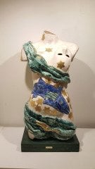 Seramik Heykel - Tors Kadın 71x36x25cm