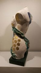 Seramik Heykel - Tors Kadın 71x36x25cm