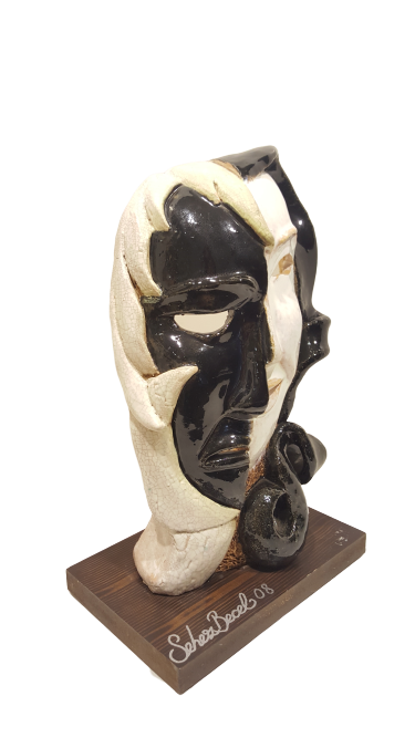 Seramik Heykel - İç Dünyalar - Ne Mutlu Ne Mutsuz 31x18x7cm