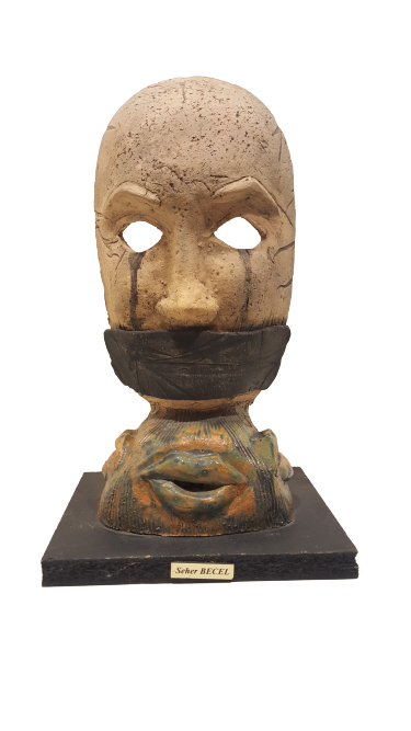 Seramik Heykel - Kimlikler - Konuşmaksızın 29x17x7cm