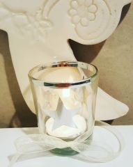 Beyaz Melek Duvar Tea Light Mumluk