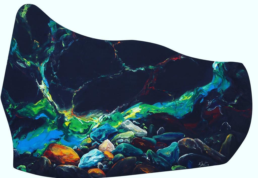Tuval Üzeri Tağlı Boya / Islak İmzalı / Garantili / Orijinal Sanat Eseri 002 70x100 cm