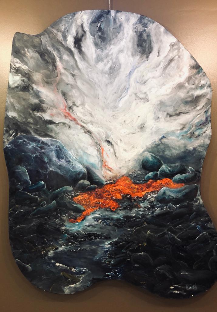 Tuval Üzeri Tağlı Boya / Islak İmzalı / Garantili / Orijinal Sanat Eseri 004 130x95 cm
