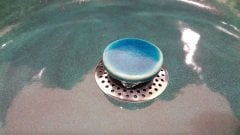 Çıpa, Deniz Atı ve Deniz Yıldızlı dekorlu El Yapımı Seramik Lavabo