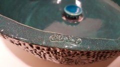 Çıpa, Deniz Atı ve Deniz Yıldızlı dekorlu El Yapımı Seramik Lavabo
