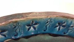 Çıpa, Deniz Atı ve Deniz Yıldızlı dekorlu El Yapımı Seramik Lavabo