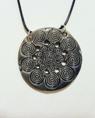 Üstün Yetenek ve Sonsuzluk Sembolü Siyah Spiral Madalyon