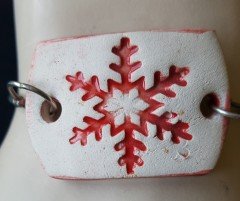 Kırmızı kar kristalli seramik, asansörlü bileklik