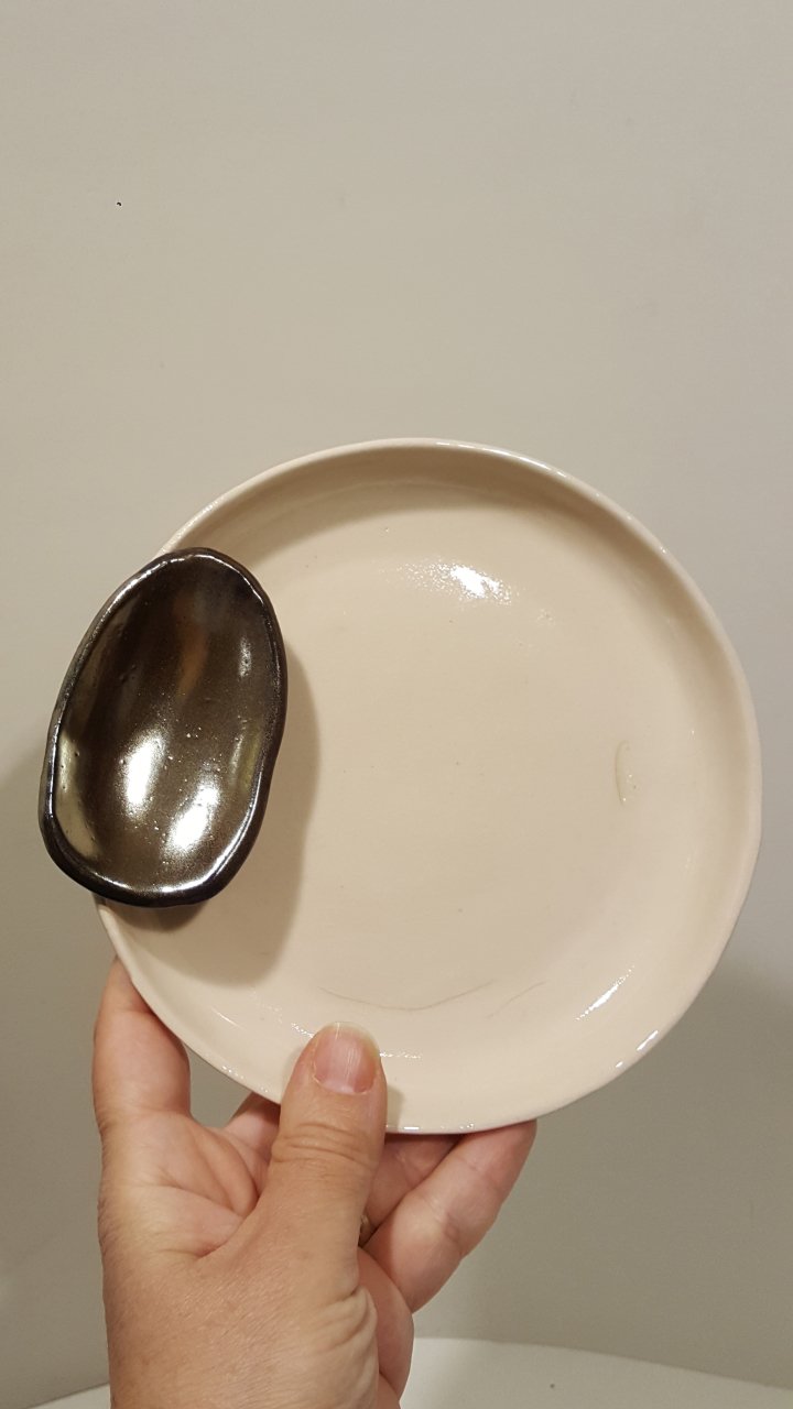 Krem metalik Sunum Tabağı