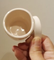 Özel Kulplu Krem Duble Fincan