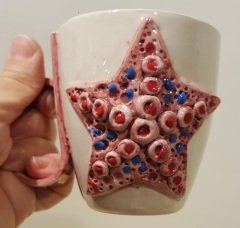 Deniz Yıldızlı Özel Kulplu Kupa Bardak