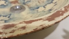 El yapımı, el boyaması seramik lavabo