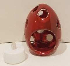 Kırmızı Daire Delikli Tea Ligth Mumluk