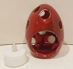 Kırmızı Daire Delikli Tea Ligth Mumluk