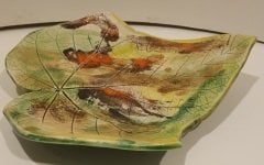 Küçük Sonbahar yaprağı Ayaklı Tabak