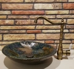 Yaprak Dekorlu Lavabo(Suya Düşen Yapraklar)