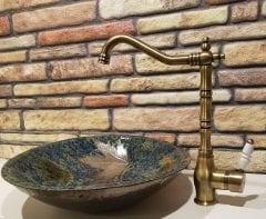 Yaprak Dekorlu Lavabo(Suya Düşen Yapraklar)