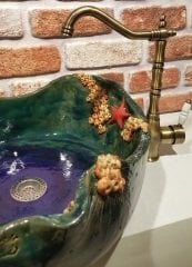 Okyanus temalı lavabo (Okyanusun Kalbi)