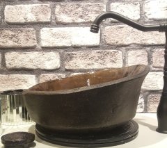 Siyah simli lavabo