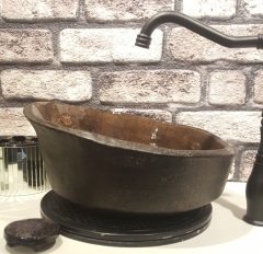 Siyah simli lavabo