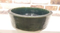 Koyu turkuaz lavabo El yapımı seramik lavabo