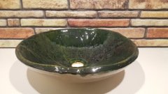 Yaprak dokulu El yapımı seramik lavabo