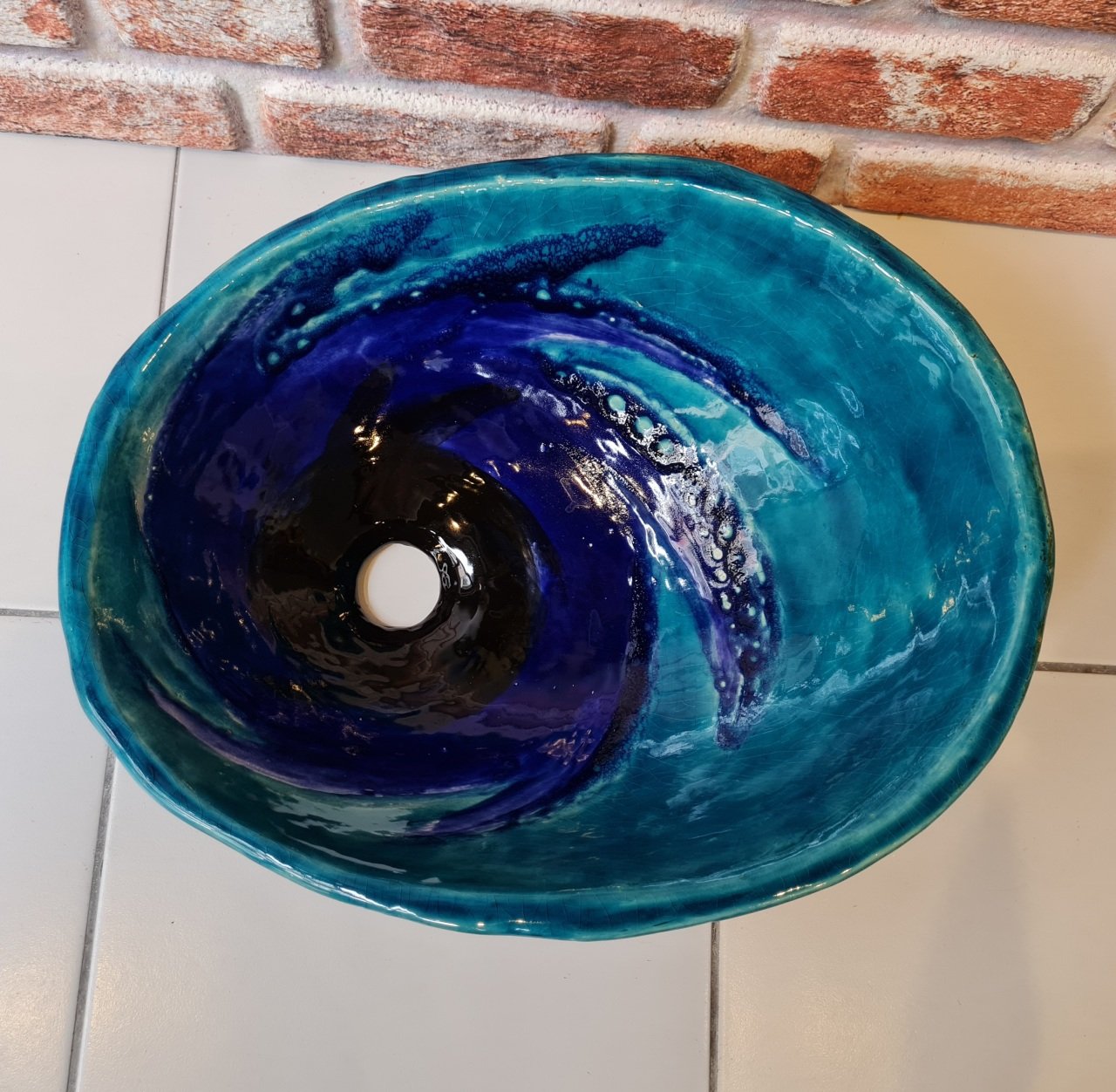 Turkuaz Girdap Lavabo