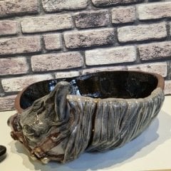 Atlı Lavabo Siyah