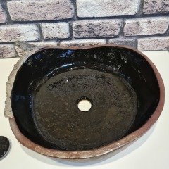Atlı Lavabo Siyah
