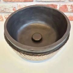 Gold bronz mat siyah lavabo