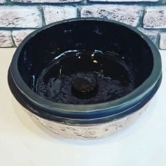 Gold bronz parlak siyah lavabo